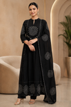 Black Bandhani Anarkali Suit Set