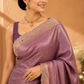 Mauve Peacock Designer Saree