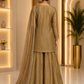 Bronze Gold Embroidered Sharara Suit Set