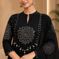 Black Bandhani Anarkali Suit Set