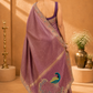 Mauve Peacock Designer Saree
