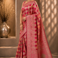luxurious Rani Pink Banarasi-style Saree