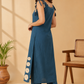 Premium Cotton Printed Kurta Set with Dupatta – Teal Blue