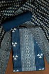 Elegant Navy Blue Unstitched Suit Set