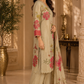 Elegant Beige Floral Kurta Set ✨🌸