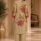 Elegant Beige Floral Kurta Set ✨🌸