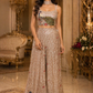 champagne gold co-ord Dress  designed for modern festive elegance.