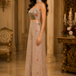 champagne gold co-ord Dress  designed for modern festive elegance.