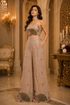 champagne gold co-ord Dress  designed for modern festive elegance.