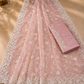 Elegant Blush Pink Embroidered Saree