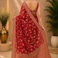 Royal Red Embroidered Designer Saree