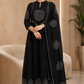 Black Bandhani Anarkali Suit Set