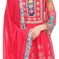 💖 Boho Royal Magenta Mirror Work Suit Set for Women | Multicolor Embroidered Kurta with Dupatta &amp; Pants | Wedding &amp; Festive Wear