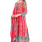 💖 Boho Royal Magenta Mirror Work Suit Set for Women | Multicolor Embroidered Kurta with Dupatta &amp; Pants | Wedding &amp; Festive Wear