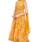 Sunlit Bloom Mustard Floral Anarkali Suit Set for Women | Sleeveless Kurta with Dupatta &Pants | Festive Ethnic Wear