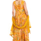 Sunlit Bloom Mustard Floral Anarkali Suit Set for Women | Sleeveless Kurta with Dupatta &Pants | Festive Ethnic Wear