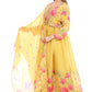 Floral Elegance Yellow Anarkali Suit Set