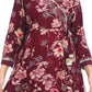 Wine Maroon Floral Anarkali Set with Embellished Details