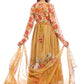 Mustard Yellow Floral Anarkali Set with Embroidered Dupatta