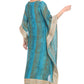 Teal Blue Designer Kaftan with Golden Embellishments