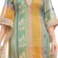 Multicolor Striped Festive Kurta Set with Pearl Detailing