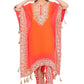 Elegant Orange-Red Designer Kurta Set with Embroidery & Tassels