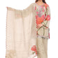 Elegant Beige Floral Embroidered Suit Set