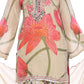 Elegant Beige Floral Embroidered Suit Set
