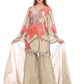 Elegant Beige Floral Embroidered Suit Set