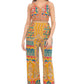 🧡 Tribal Tones Indo-Western Co-ord Set for Women | Printed Crop Top with Palazzo Pants &amp; Dupatta | Fusion Festive Wear