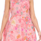 Elegant Peach Pink Floral Printed Anarkali Suit Set