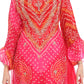 Radiant Red &amp; Pink Bandhani Sharara Suit