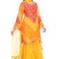 Radiant Yellow &amp; Red Bandhani Sharara Suit Set