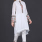 Elegant White Embroidered Kurta Set with Trousers