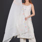 Off-White Hand-Embroidered Cotton Suit Set with Dupatta