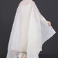 Off-White Hand-Embroidered Cotton Suit Set with Dupatta