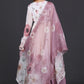 Elegant Mauve Floral Printed Anarkali Suit with Dupatta